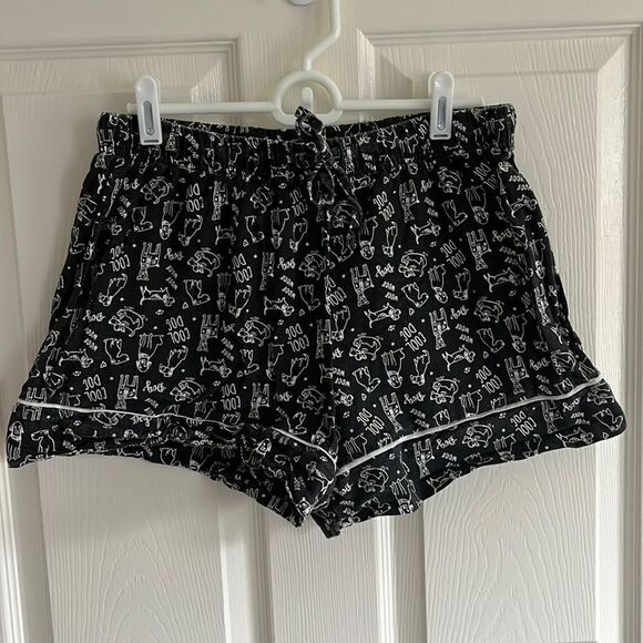 Dog Print Pajama Shorts - Picture 1 of 7